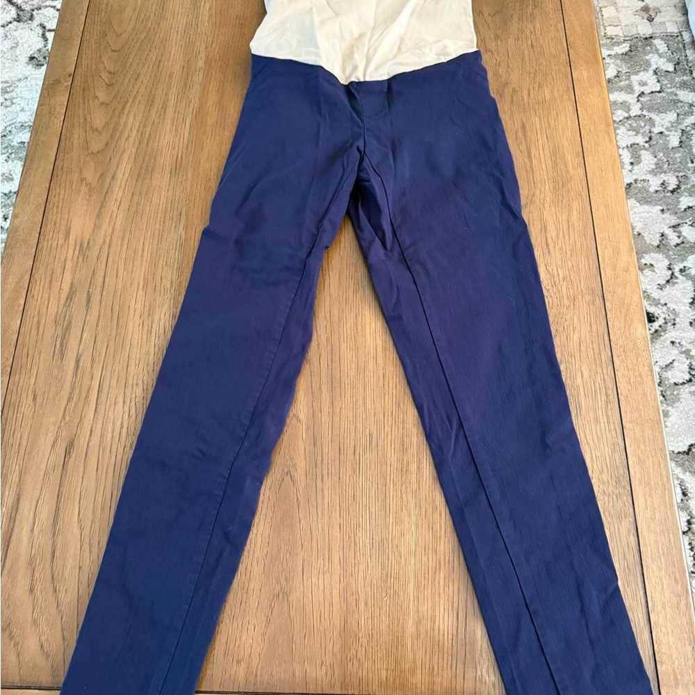 Maternity Blue and Cream Pants Size S